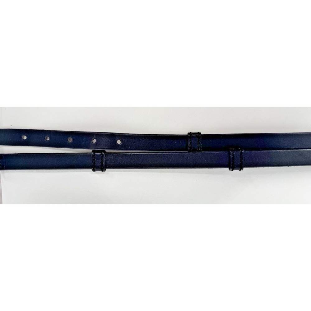 J.Jill Black Genuine Leather Wrap Belt 78" Double Loop Skinny Adjustable - Picture 2 of 9